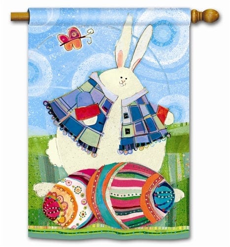 Funny Bunny Easter Banner 2 Sided Flag 92007 Heartland Flags