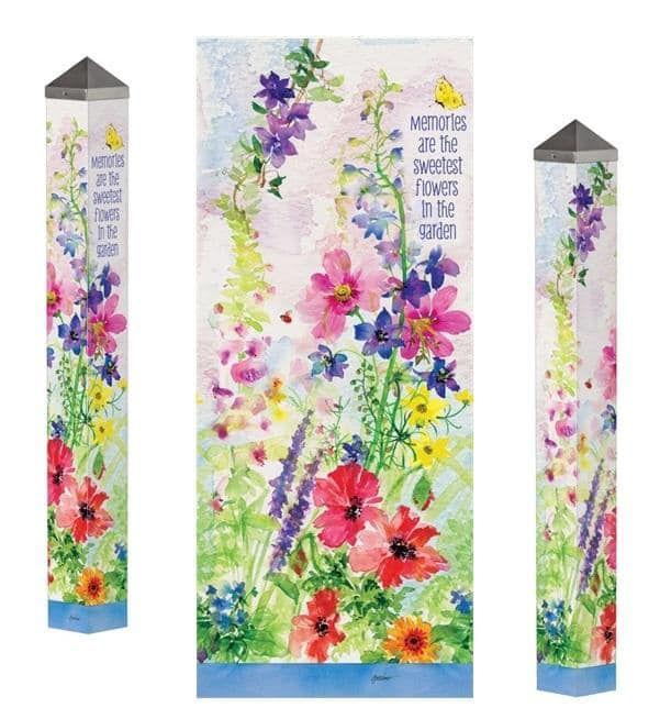 Garden Memories Art Pole 40 Inches Tall Painted Peace PL1223 Heartland Flags