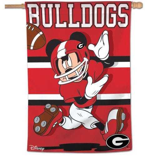 Georgia Bulldogs Banner Flag Mickey Mouse Football 76265117 Heartland Flags