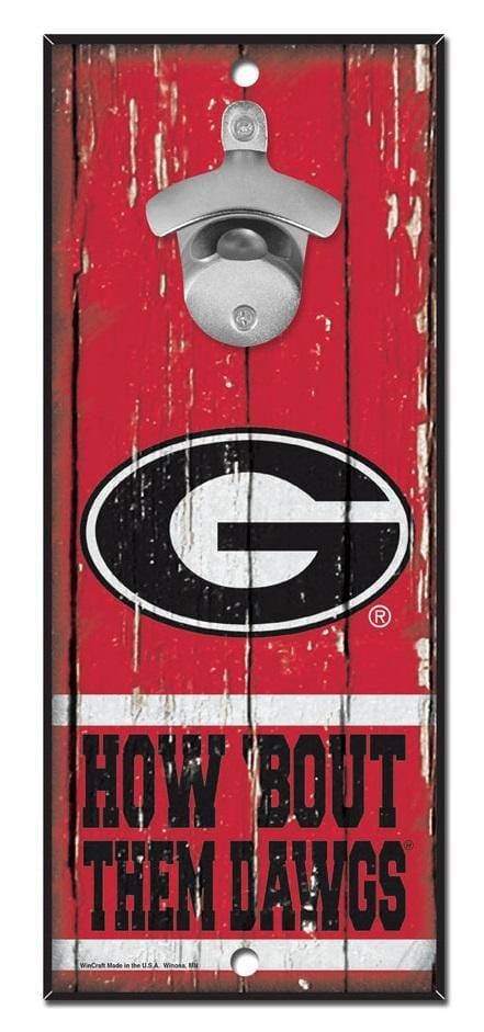Georgia Bulldogs Bottle Opener Wood Sign How Bout Them Dawgs 52261116 Heartland Flags