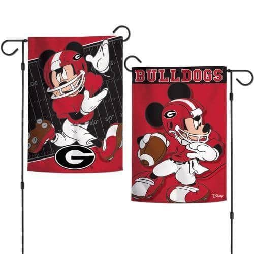Georgia Bulldogs Garden Flag 2 Sided Disney Mickey Mouse 79172117 Heartland Flags