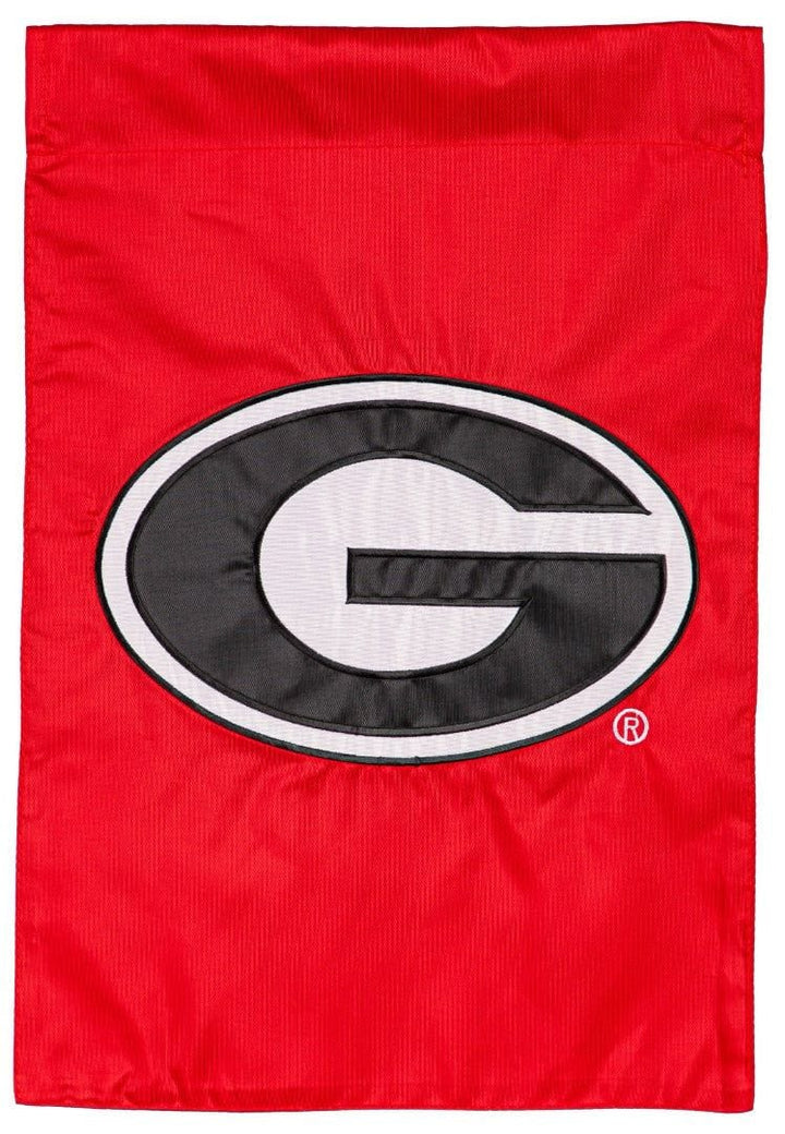 Georgia Bulldogs Red Garden Flag 2 Sided Applique Logo 16A914 Heartland Flags
