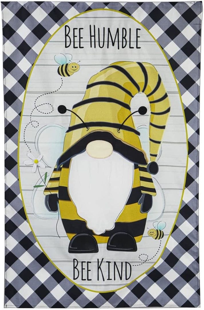 Gnome Bee Humble Bee Kind Flag 2 Sided Decorative Banner 13L10343 Heartland Flags