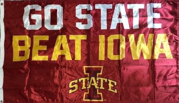 Go State Beat Iowa Flag 3x5 I State 2 Sided 647755 Heartland Flags