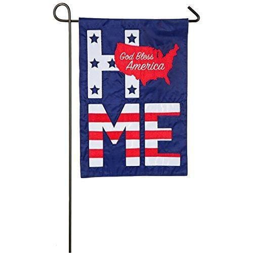 God Bless America Garden Flag 2 Sided Applique Home 168760 Heartland Flags
