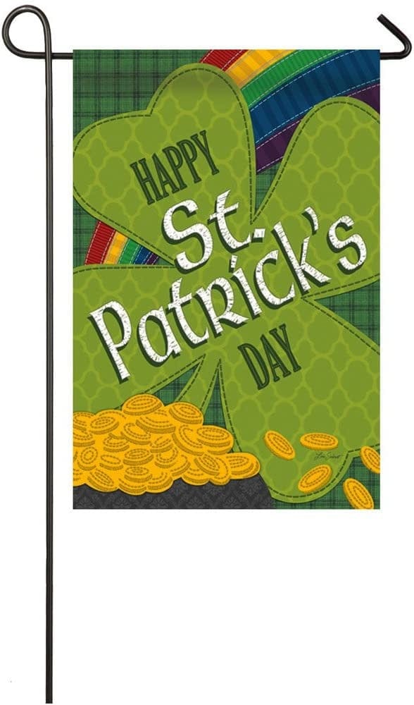 Gold Coins St Patricks Day Garden Flag 2 Sided Lori Siebert 14S4120 Heartland Flags