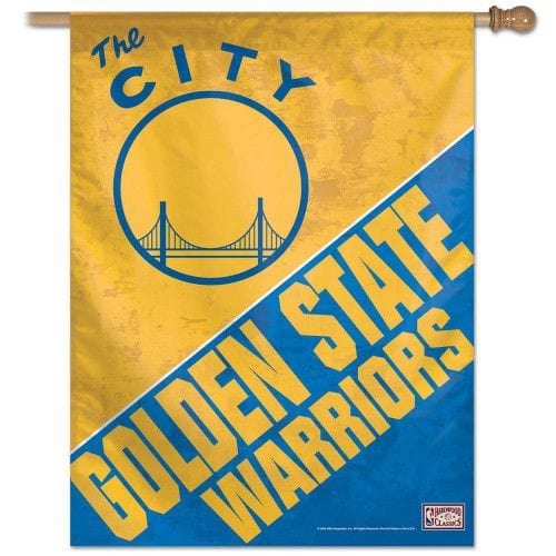 Golden State Warriors Flag Hardwood Classics Vertical Banner The City 77425017 Heartland Flags