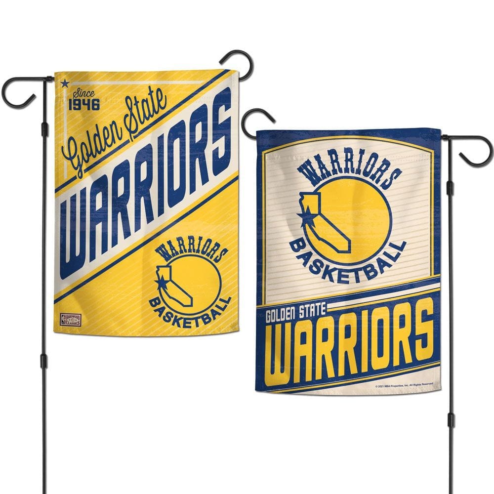 Golden State Warriors Garden Flag 2 Sided Hardwood Classic Logo 43003321 Heartland Flags