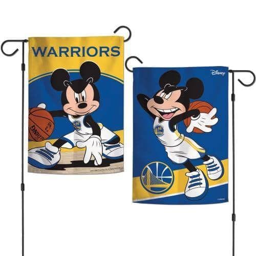 Golden State Warriors Garden Flag 2 Sided Mickey Mouse 06861118 Heartland Flags