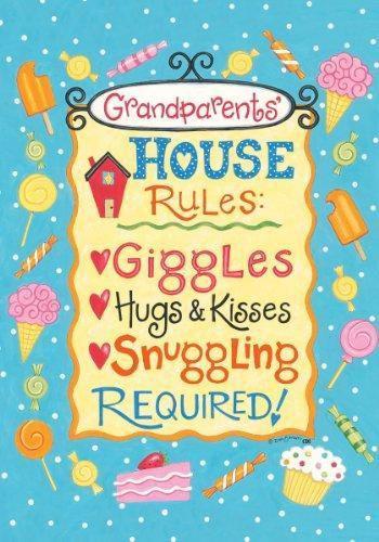 Grandparents Rules Flag 2 Sided Hugs Kisses Required 1934FL Heartland Flags