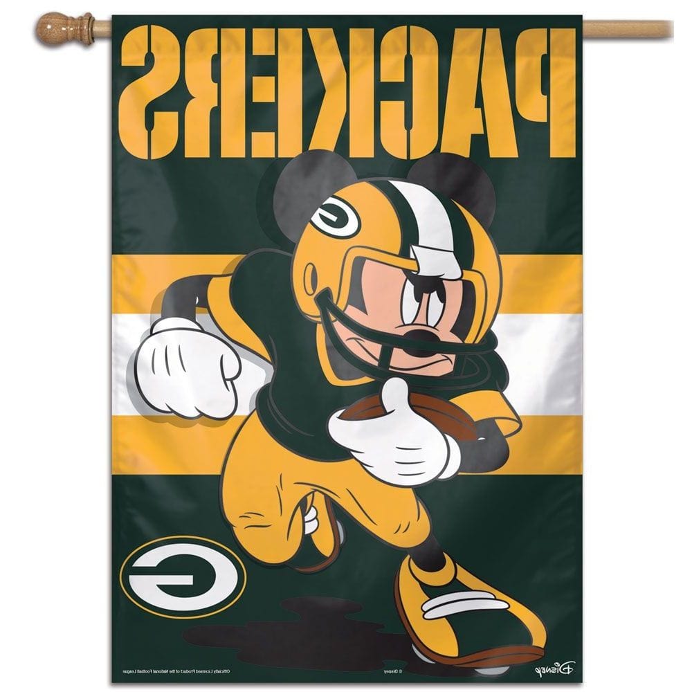 Green Bay Packers Flag Mickey Mouse Football Banner 51742117 Heartland Flags