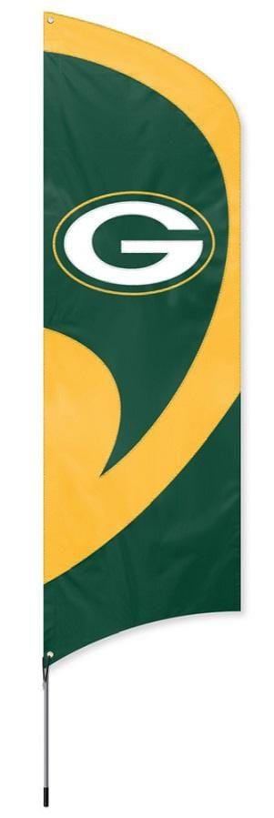 Green Bay Packers Tall Team Flag with Flagpole Feather TTGB Heartland Flags