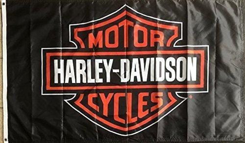 Harley Davidson black double sided 3x5 flag
