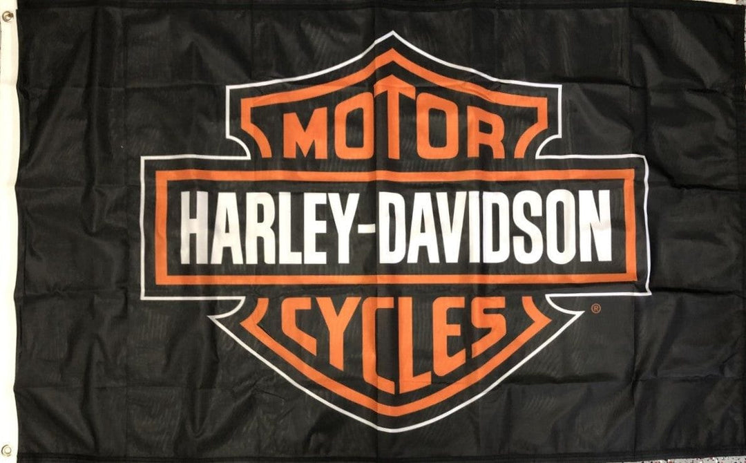 Flag of Harley Davidson showcasing its iconic emblem
