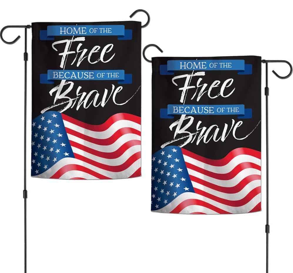 Home of the Free Garden Flag 2 Sided Because of the Brave 24075220 Heartland Flags