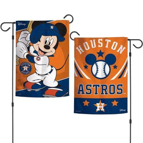 Houston Astros Garden Flag 2 Sided Mickey Mouse Disney