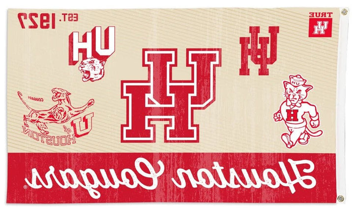 Houston Cougars Flag 3x5 Logo Evolution 62336322 Heartland Flags