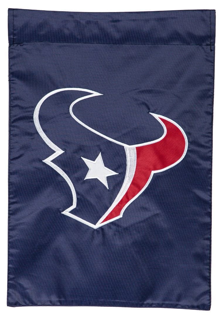Houston Texans Garden Flag 2 Sided Applique Logo 16A3812 Heartland Flags