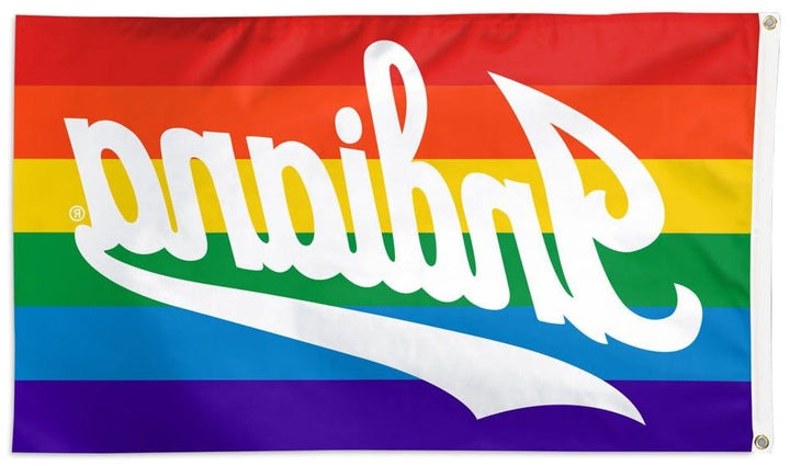 Indiana Hoosiers Flag 3x5 Pride Rainbow 35003322 Heartland Flags