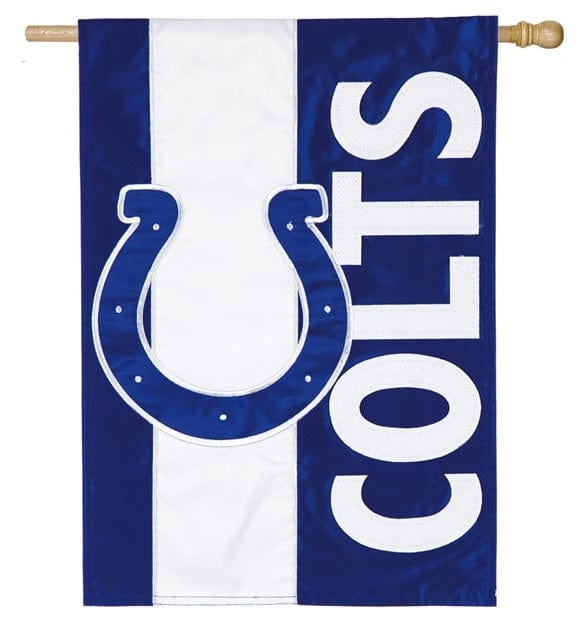 Indianapolis Colts Banner 2 Sided Embellished Applique House Flag 15SF3813 Heartland Flags