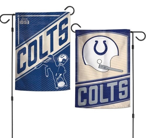 Indianapolis Colts Garden Flag 2 Sided Retro Classic Logo 08165319 Heartland Flags
