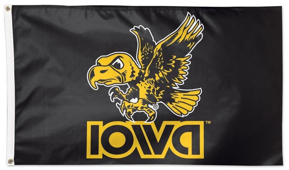 Iowa Hawkeyes Flag 3x5 Classic Retro Football Logo 32339321 Heartland Flags