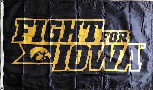 Iowa Hawkeyes Flag 3x5 Fight For Iowa 2 Sided 519847 Heartland Flags