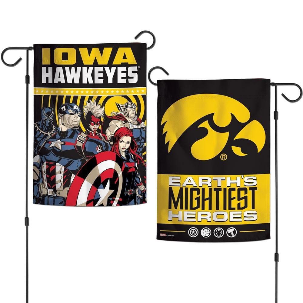 Iowa Hawkeyes Garden Flag 2 Sided Marvel Avengers 20684320 Heartland Flags