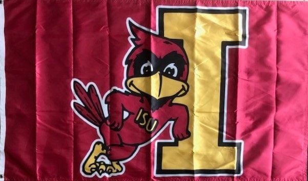Iowa State Cyclones Flag 3x5 Leaning Cy 2 Sided White Cardinal 9852367 Heartland Flags