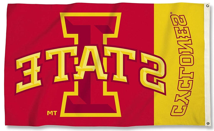 Iowa State University Flag 3x5 Cyclones I State Logo Red Gold 95222 Heartland Flags