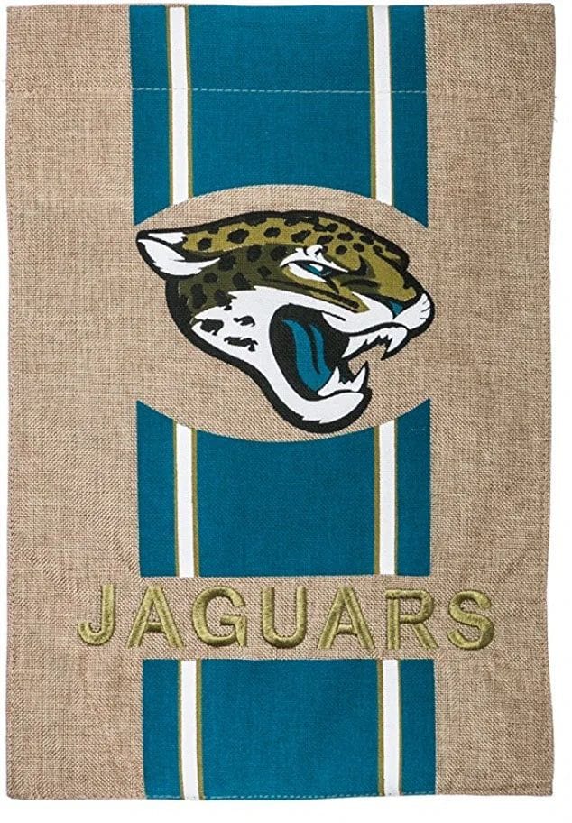 Jacksonville Jaguars Garden Flag 2 Sided Burlap 14B3814 Heartland Flags