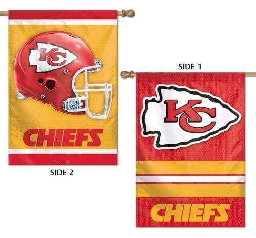 Kansas City Chiefs Banner 2 Sided House Banner 20972013 Heartland Flags