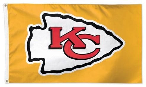 Kansas City Chiefs Flag 3x5 Yellow Logo 61430117 Heartland Flags