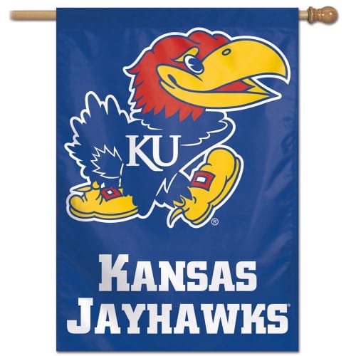 Kansas Jayhawks Banner Logo House Flag 24668117 Heartland Flags