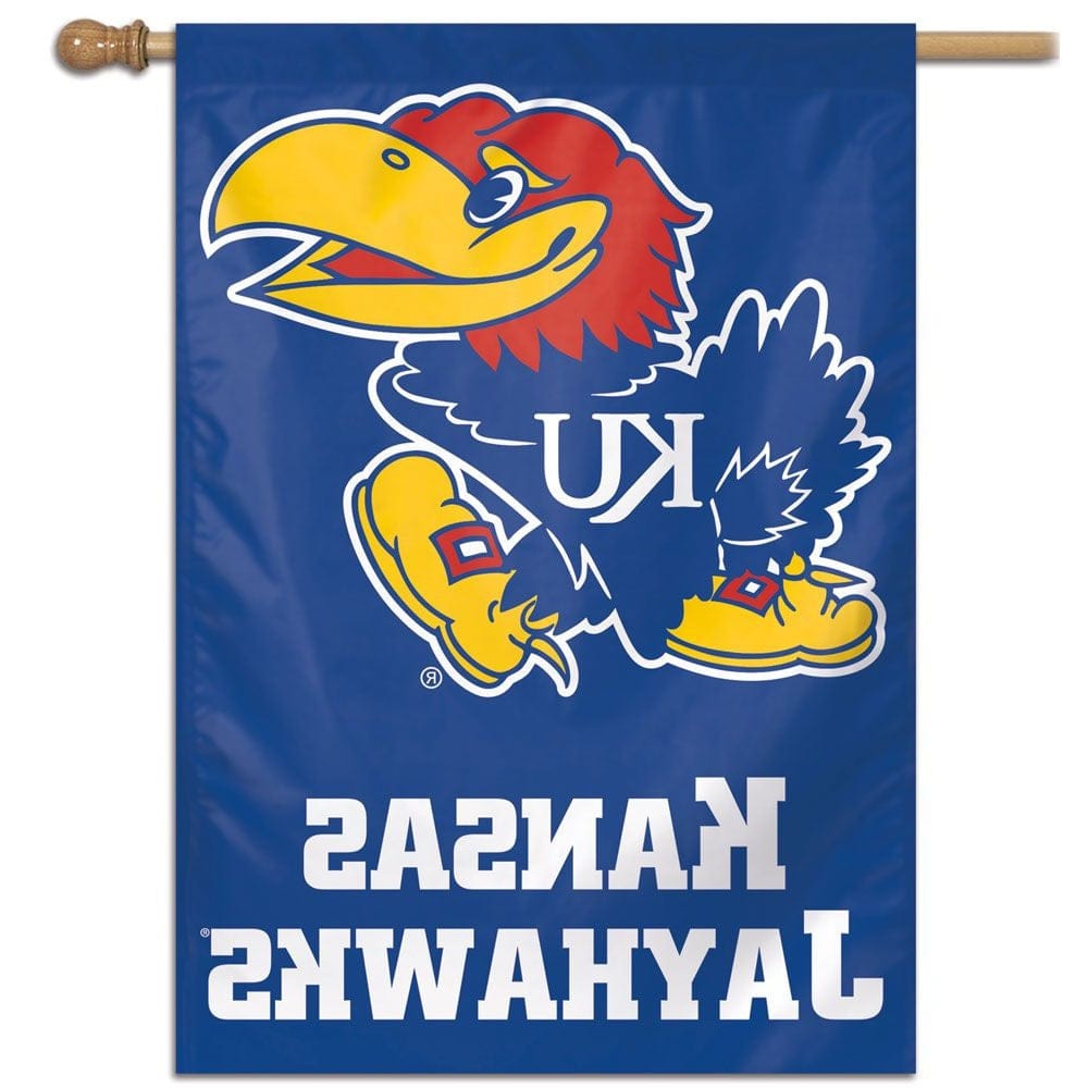 Kansas Jayhawks Banner Logo House Flag 24668117 Heartland Flags