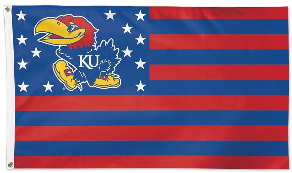 Kansas Jayhawks Flag 3x5 Americana Stars And Stripes 13410115 Heartland Flags