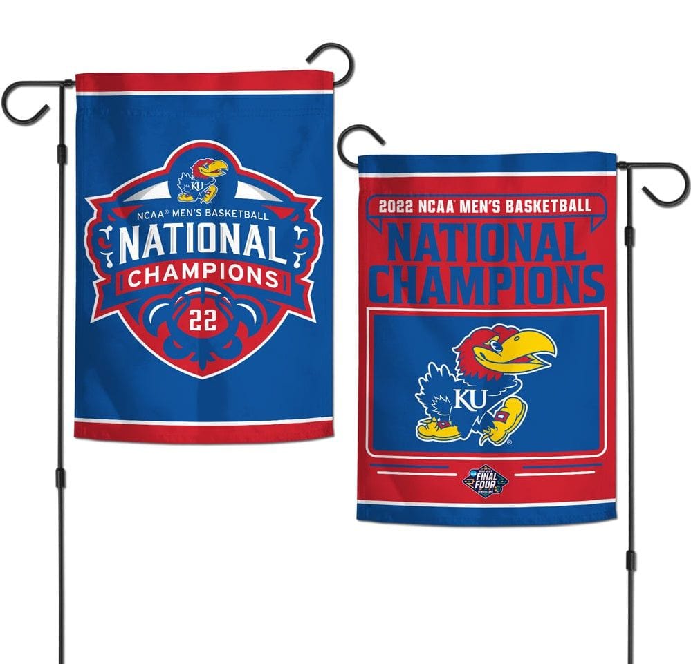 Kansas Jayhawks Garden Flag 2 Sided 2022 Basketball Champions 5414332Q Heartland Flags