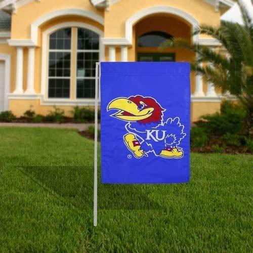 Kansas Jayhawks Garden Flag 2 Sided Big Jay Logo 16996B Heartland Flags