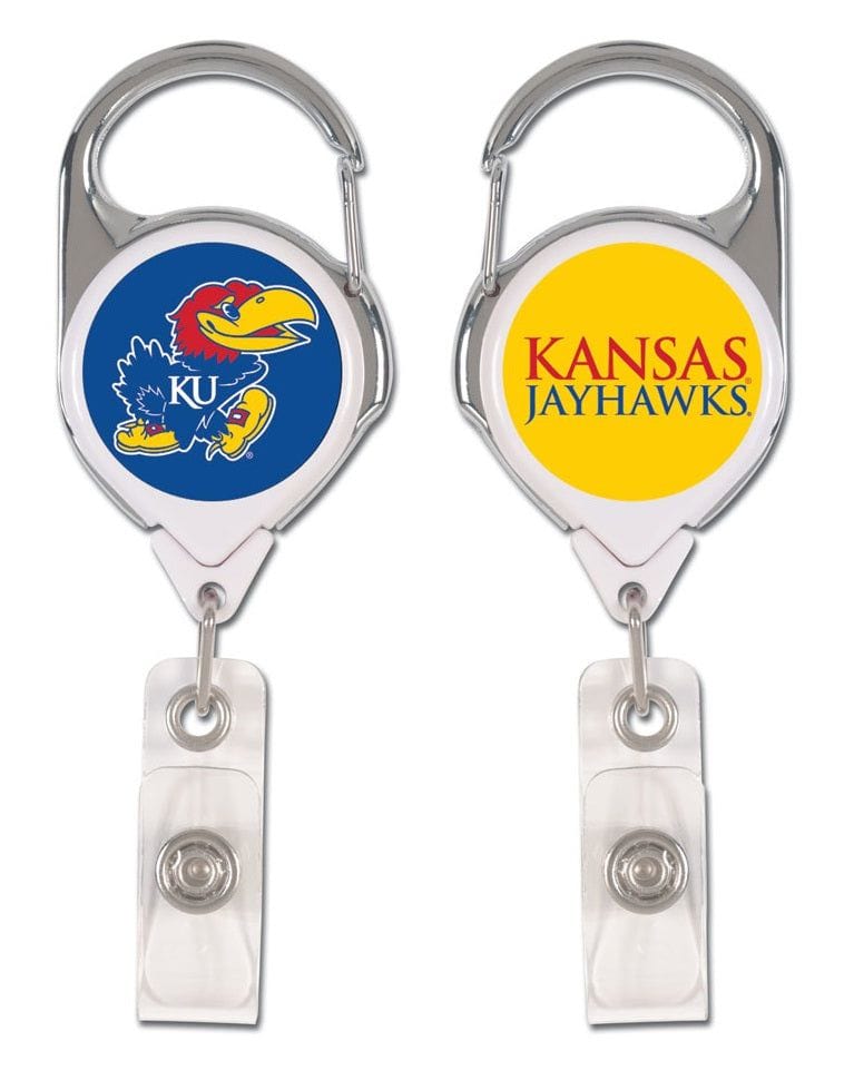 Kansas Jayhawks Reel 2 Sided Logo Badge Holder 54413118 Heartland Flags