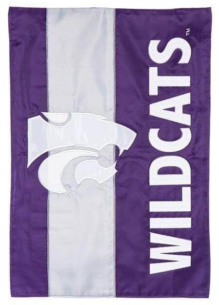 Kansas State Wildcats Garden Flag 2 Sided Applique Logo 16SF943 Heartland Flags