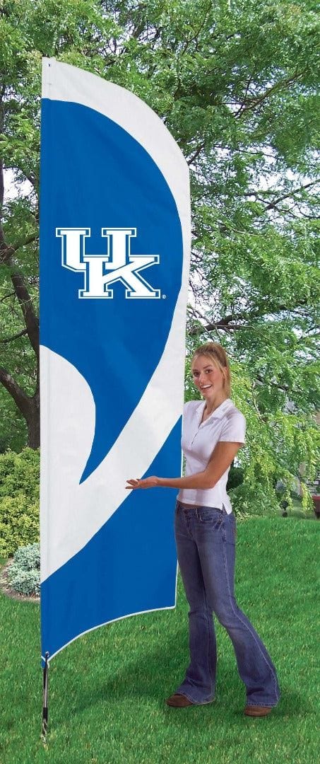 Kentucky Wildcats Tall Team Flag with Flagpole Feather TTKE Heartland Flags