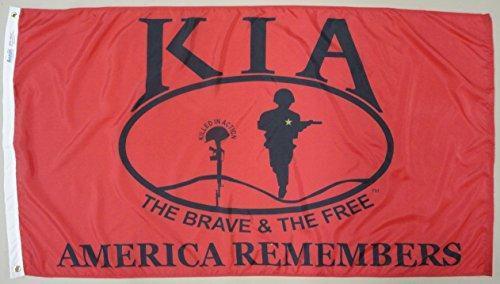 KIA Flag 3x5 Killed In Action The Brave & The Free 3605 Heartland Flags