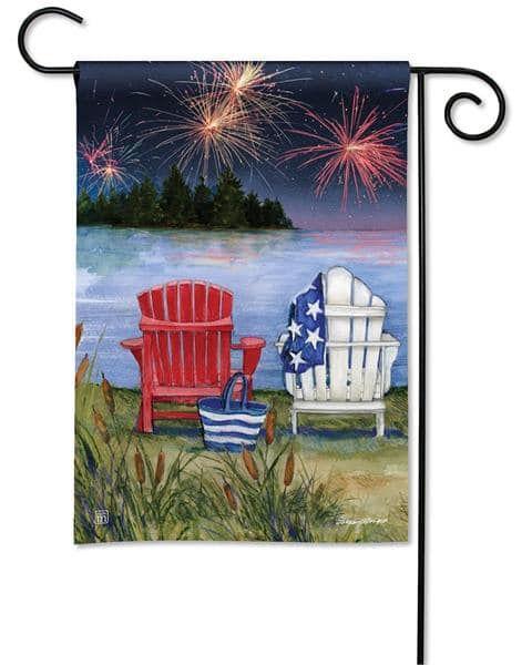 Lake View Garden Flag 2 Sided Patriotic 32177 Heartland Flags