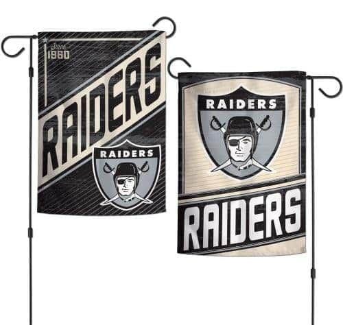 Las Vegas Raiders Garden Flag 2 Sided Retro Classic Logo 08174319 Heartland Flags