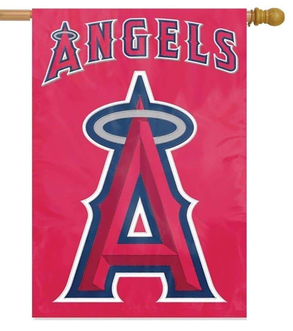Los Angeles Angels Flag 2 Sided Applique AFANG Heartland Flags