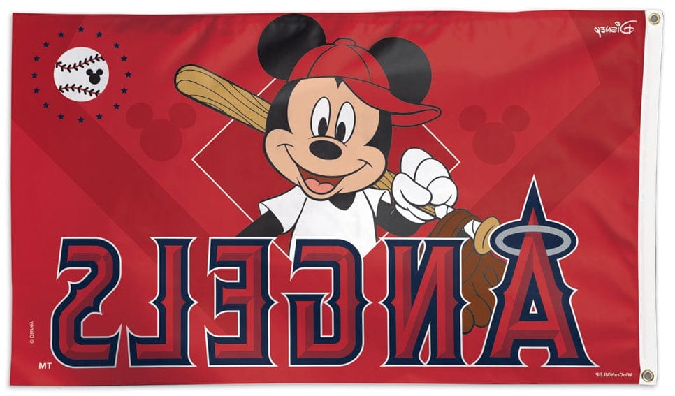 Los Angeles Angels Flag 3x5 Mickey Mouse Baseball 84684118 Heartland Flags