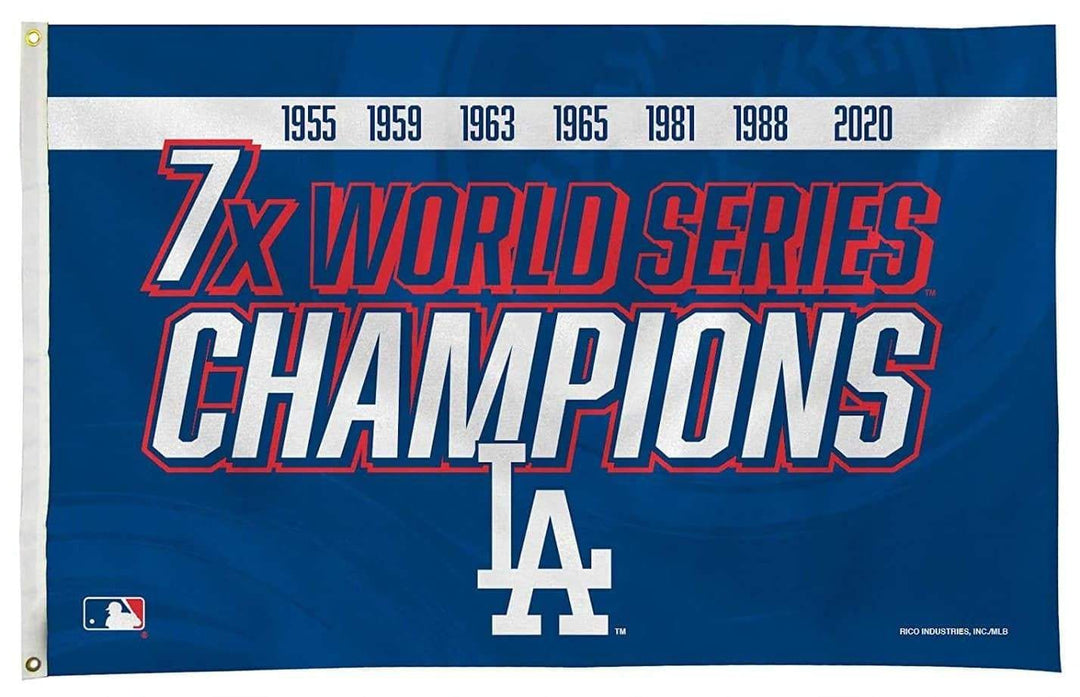Los Angeles Dodgers 3x5 Flag 7x World Series Champions FGB56WS7T Heartland Flags