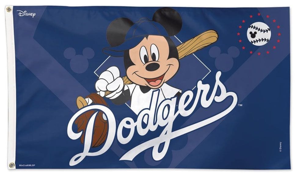 Los Angeles Dodgers Mickey Mouse Flag 3x5 Disney 76654118 Heartland Flags
