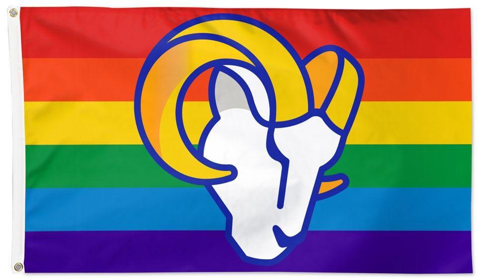 Los Angeles Rams Flag 3x5 Pride Rainbow 32563321 Heartland Flags