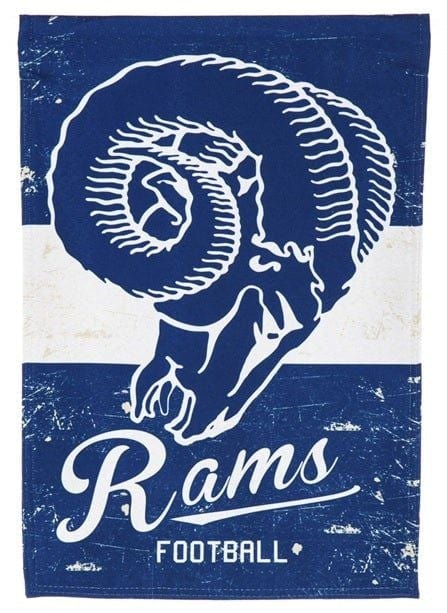Los Angeles Rams Garden Flag 2 Sided Vintage Throwback Logo 14L3828VINT Heartland Flags